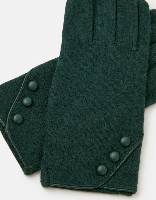 Plain Wool Gloves Green