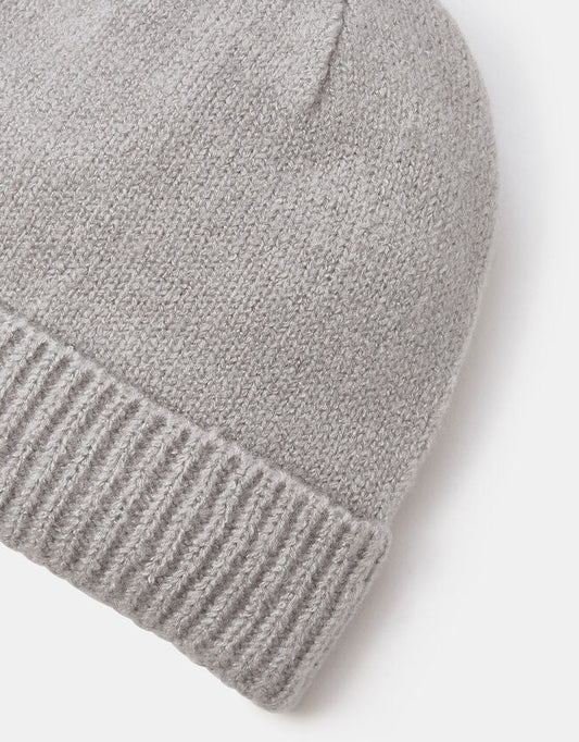 Plain Beanie Hat Grey