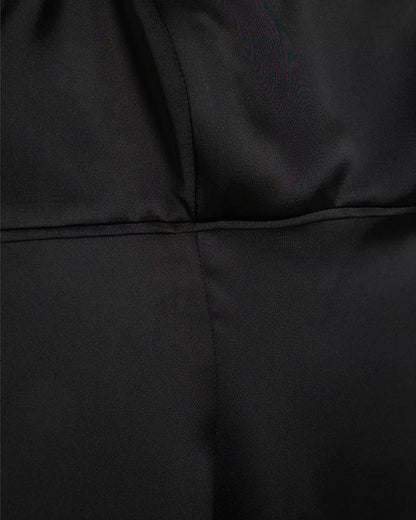 Black Satin Mini Slip Dress