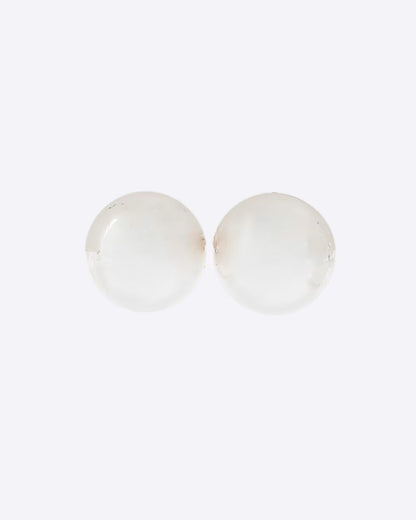 Silver ball stud earrings